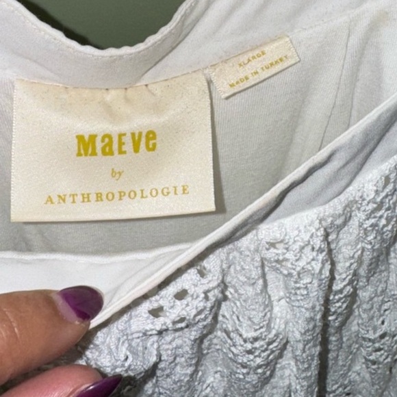 Anthropologie white mini eyelet dress - Picture 6 of 8